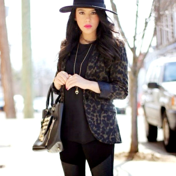 H&M Camo Leopard Blazer Jacket - 2 (XS) - Picture 3 of 12